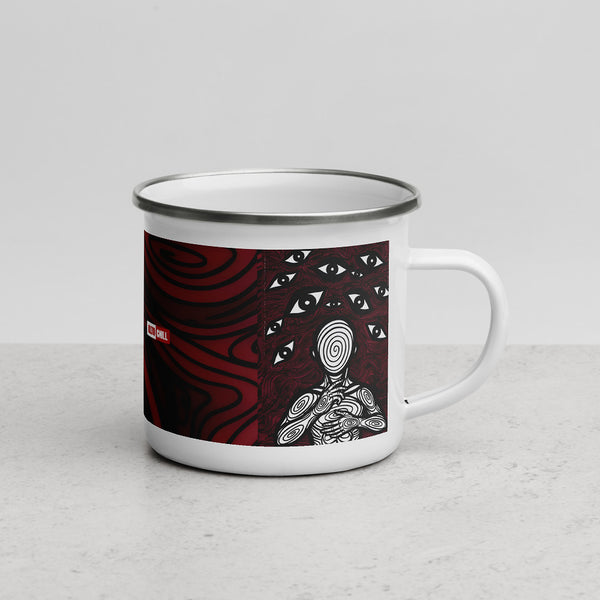 ILLTOCHILL Anxiety awareness gift Enamel Mug – Lifestyle 3 Right