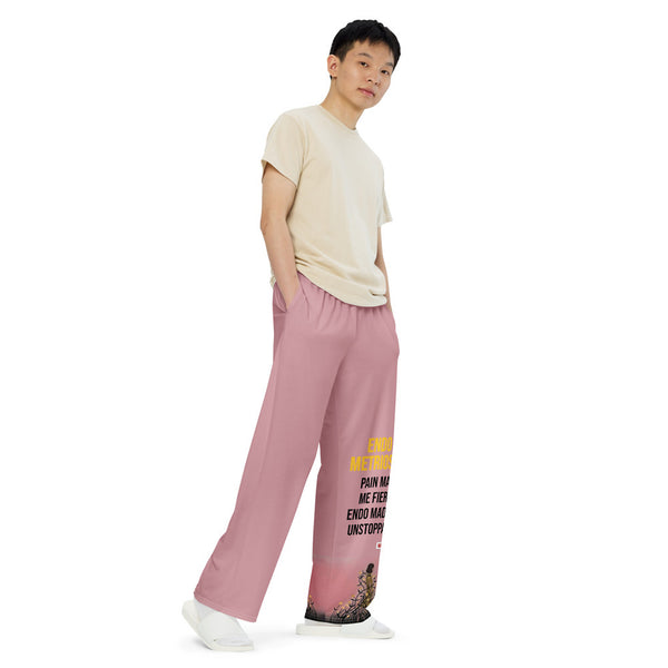 ILLTOCHILL Endometriosis Awareness Pants – Men's Right Front (White)