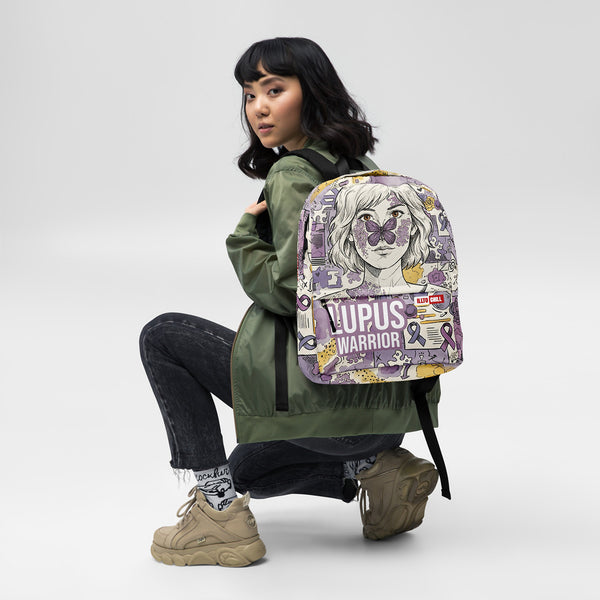 ILLTOCHILL Lupus Awareness Backpack – Women's Front (Clear)