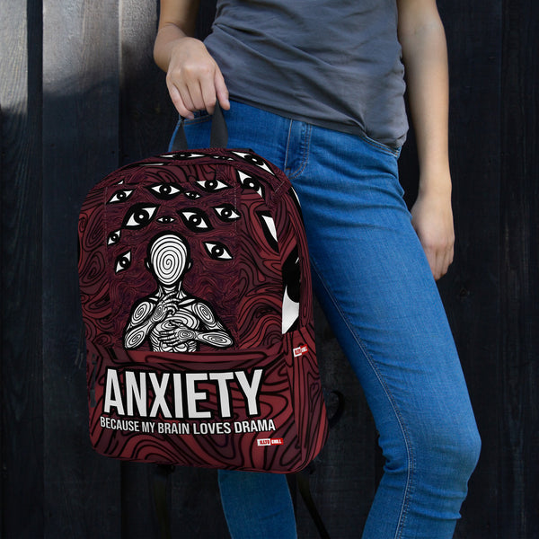 ILLTOCHILL Anxiety Awareness Backpack – Women's Lifestyle Left (Black) #2