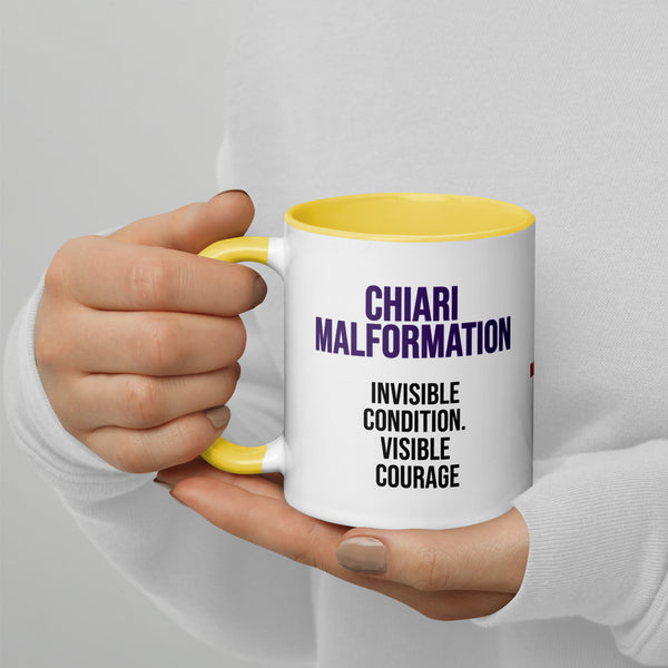 ILLTOCHILL CM Chiari Malformation awareness gift Mug with Color Inside – Lifestyle 4 Left