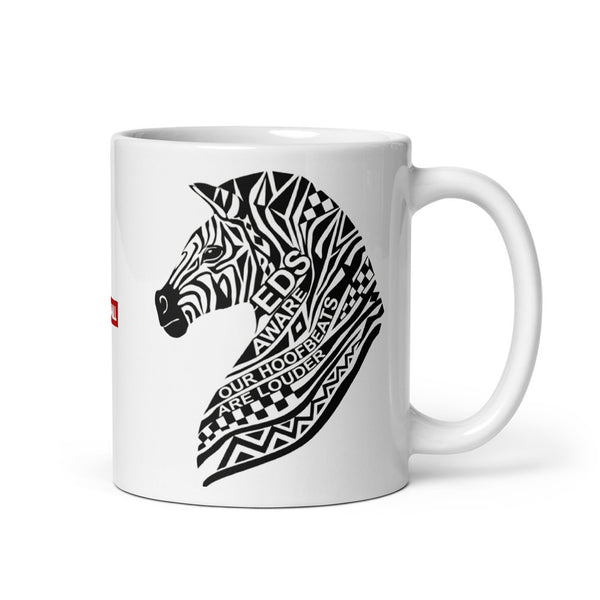 ILLTOCHILL EDS ehler danlos syndrome awareness gift White glossy mug – Default Handle on Right