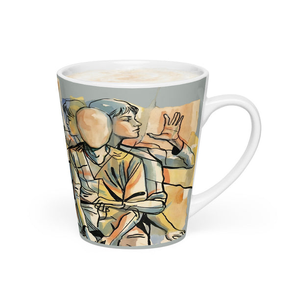 ILLTOCHILL Tourette syndrome awareness TS gift Latte mug – Flat 2 Right