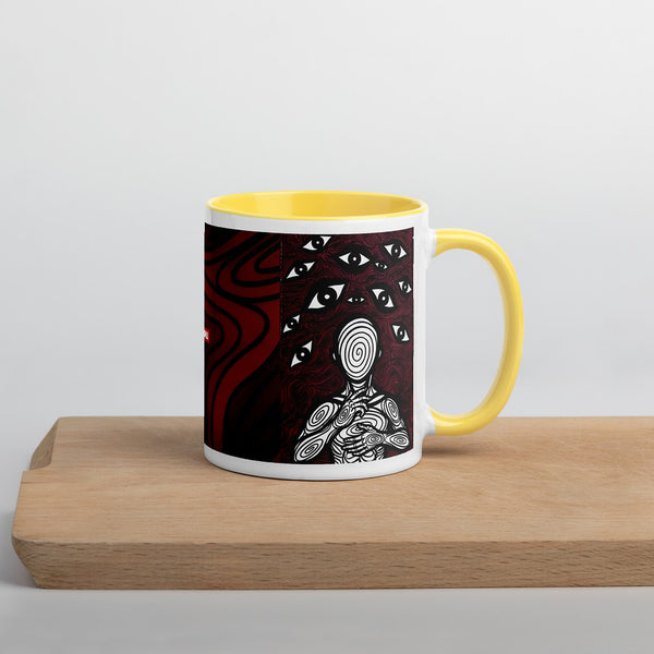 ILLTOCHILL Anxiety awareness gift Mug with Color Inside – Lifestyle Right