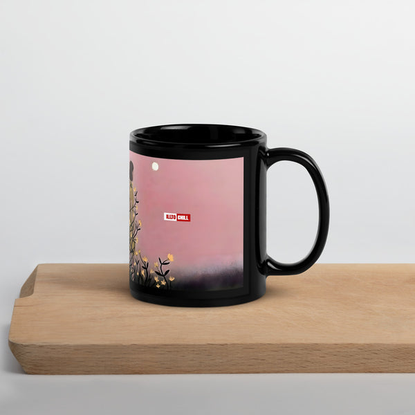 ILLTOCHILL Endometriosis awareness Endo warrior gift Black Glossy Mug – Lifestyle 3 Handle on Right