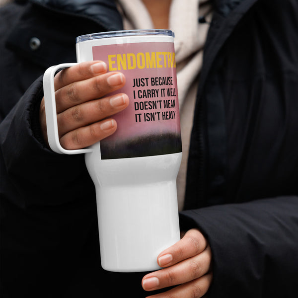 ILLTOCHILL Endometriosis awareness Endo warrior gift Travel mug with a handle – Lifestyle 4 Right