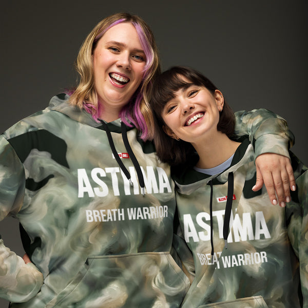 ILLTOCHILL Asthma awareness and support gift heavyweight unisex Hoodie – Couples Front (Black)