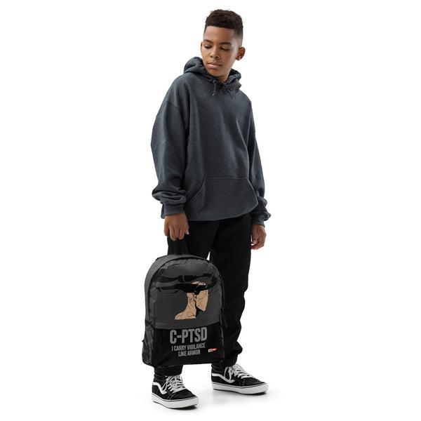 ILLTOCHILL C-PTSD Support Backpack – Boy's Front (Black)