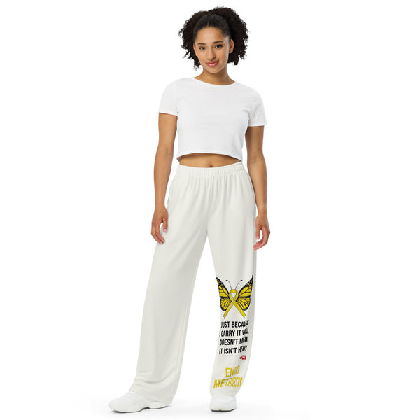 ILLTOCHILL Endometriosis Awareness Pants – Women's Front (White)