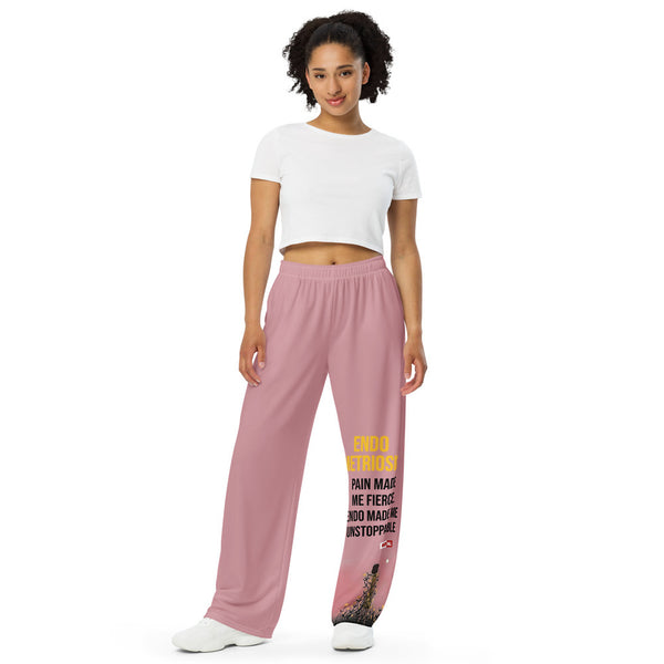 ILLTOCHILL Endometriosis Awareness Pants – Women's Front (White)