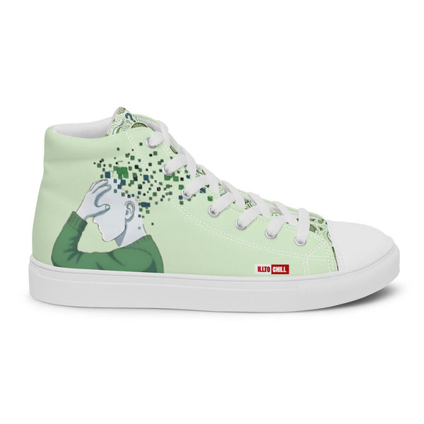 ILLTOCHILL TBI Traumatic brain injury support gift men’s high top canvas shoes – Flat 2 Right Outside