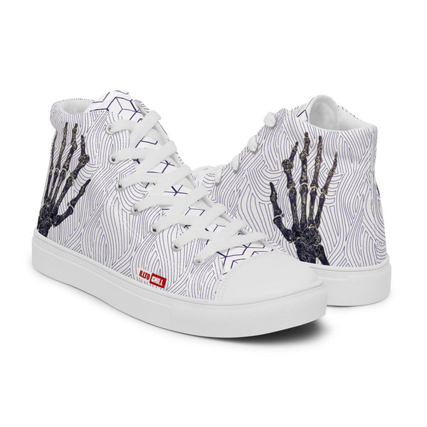 ILLTOCHILL RA awareness Rheumatoid Arthritis support gift Men’s high top canvas shoes – Flat 3 Right