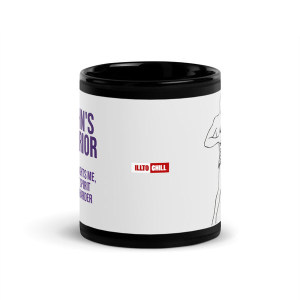 ILLTOCHILL Crohn's disease awareness and support gift Black Glossy Mug – Flat Front