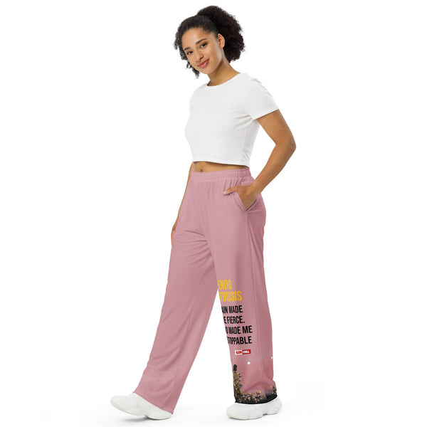 ILLTOCHILL Endometriosis Awareness Pants – Women's Left Front (White)