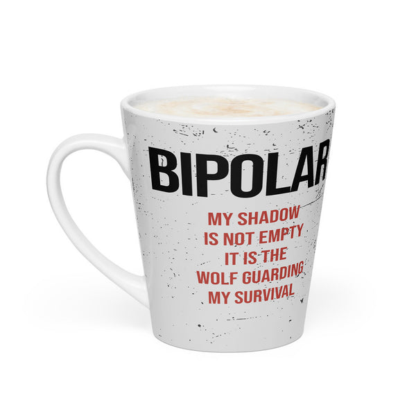 ILLTOCHILL Bipolar disorder gift Latte mug – Flat 2 Left