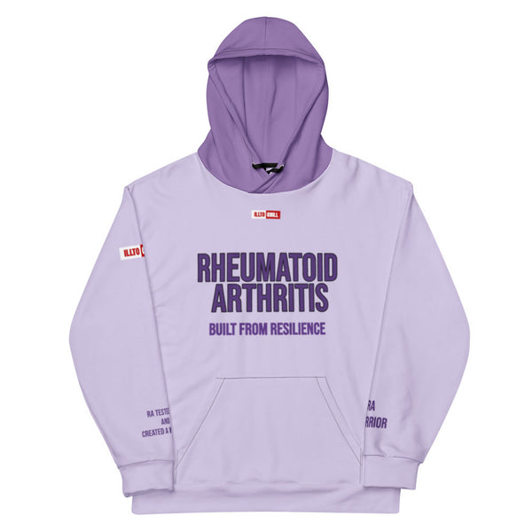 ILLTOCHILL RA awareness Rheumatoid Arthritis support gift Unisex cotton hoodie – Flat Front (Black)