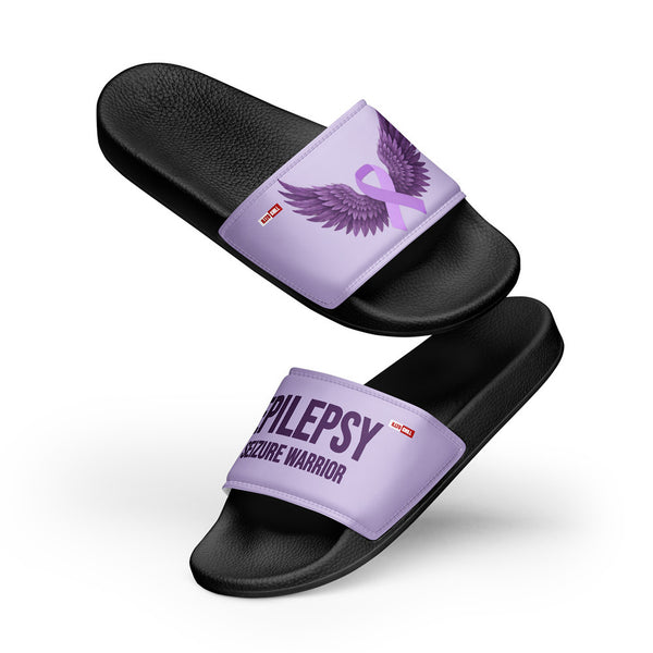 ILLTOCHILL Epilepsy Support Men's Slides – Flat 5 Front (Epilepsy Support Men's Slides)
