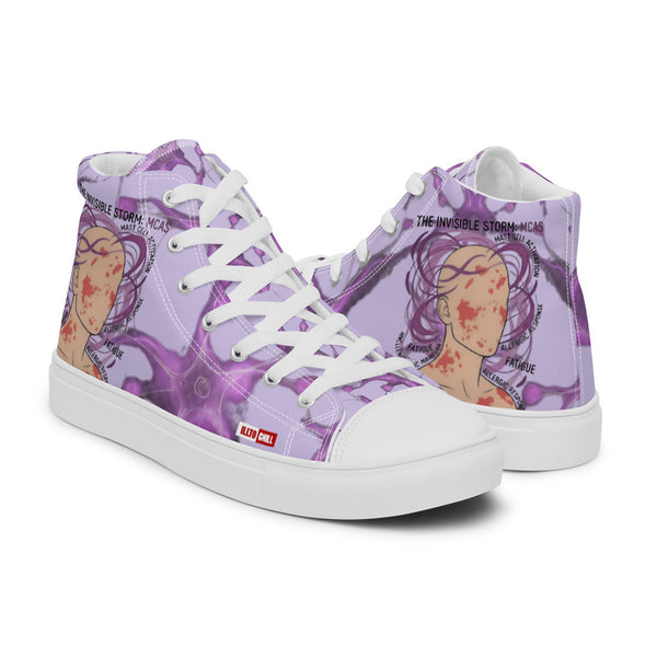 ILLTOCHILL MCAS awareness Mast cell activation syndrome gift men’s high top canvas shoes – Flat 3 Right