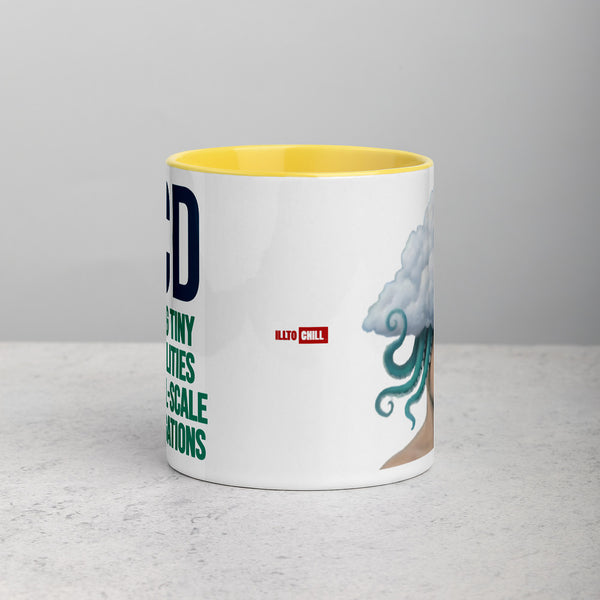 ILLTOCHILL OCD awareness Obsessive-Compulsive Disorder gift Mug with Color Inside – Lifestyle 2 Front