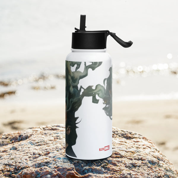 ILLTOCHILL Asthma awareness gift Stainless steel water bottle with a straw lid – Lifestyle 3 Left