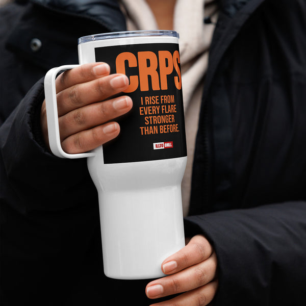 ILLTOCHILL CRPS Awareness and support gift Travel mug with a handle – Lifestyle 4 Right