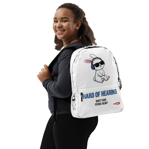 ILLTOCHILL Hard of Hearing Awareness Backpack – Girl's Right (Clear)