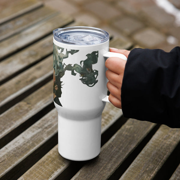 ILLTOCHILL Asthma awareness and support gift travel mug with a handle – Lifestyle 6 Left