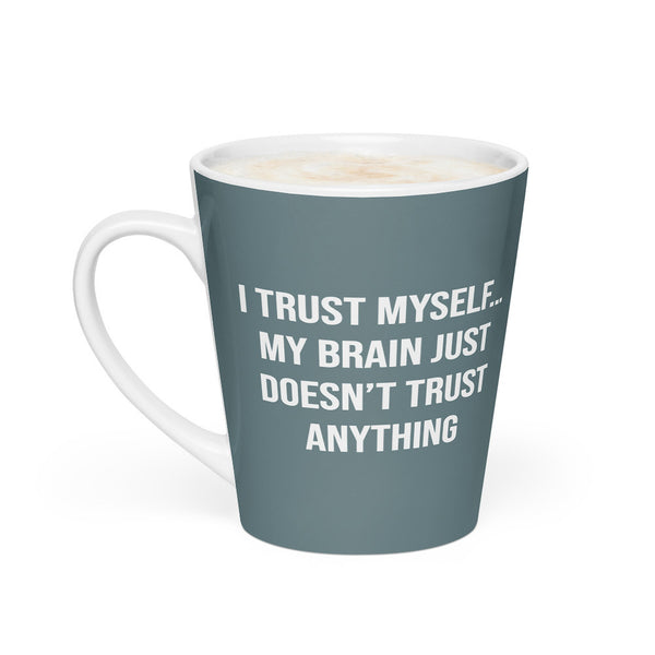 ILLTOCHILL OCD awareness Obsessive-Compulsive Disorder gift Latte mug – Flat 2 Left