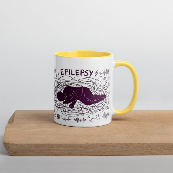 ILLTOCHILL Epilepsy awareness and support gift Mug with Color Inside – Lifestyle Right
