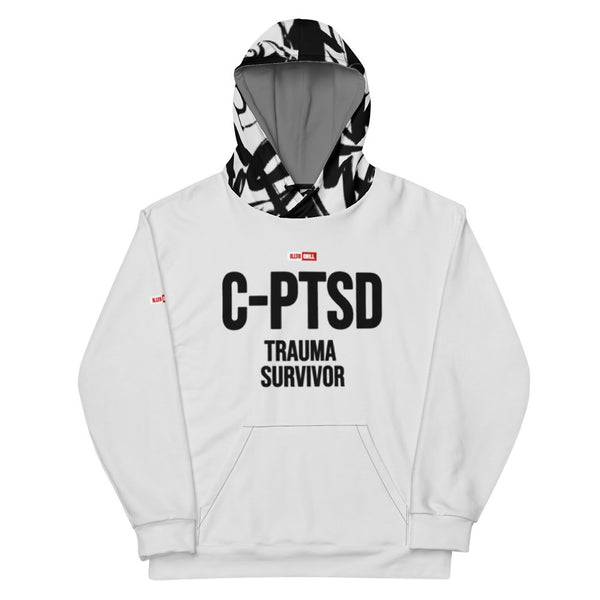 ILLTOCHILL CPTSD awareness Complex Post-Traumatic Stress disorder gift Unisex cotton hoodie – Flat Front (Black)