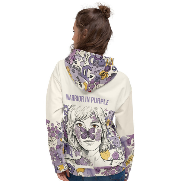 ILLTOCHILL Lupus awareness gift heavyweight Unisex Hoodie – Women's Back (Black)