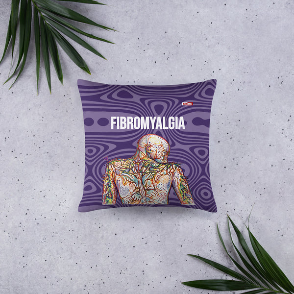 ILLTOCHILL Fibromyalgia Support Pillow – Flat Lifestyle Front (White)