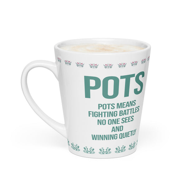 ILLTOCHILL POTS awareness gift Latte mug – Flat 2 Left
