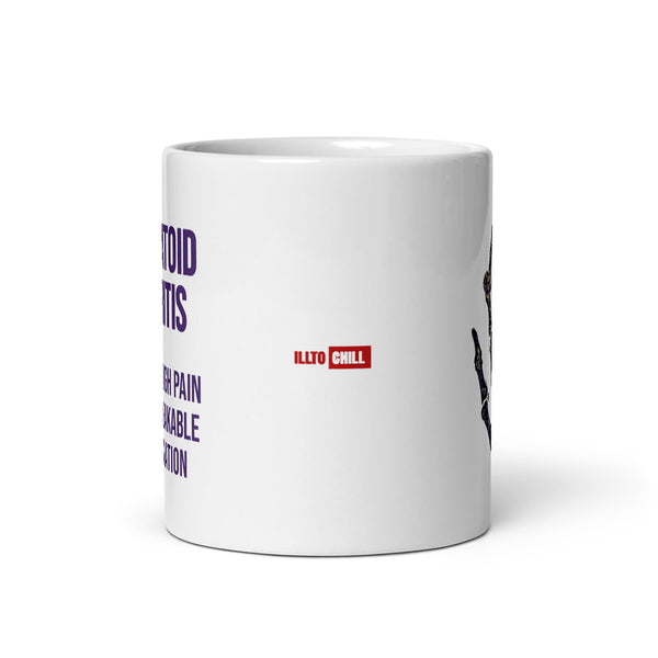ILLTOCHILL RA awareness Rheumatoid Arthritis support gift White glossy mug – Default Front view