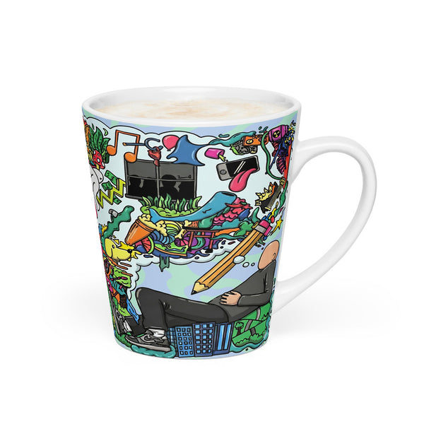 ILLTOCHILL Adhd Attention deficit awareness gift Latte mug – Flat 2 Right