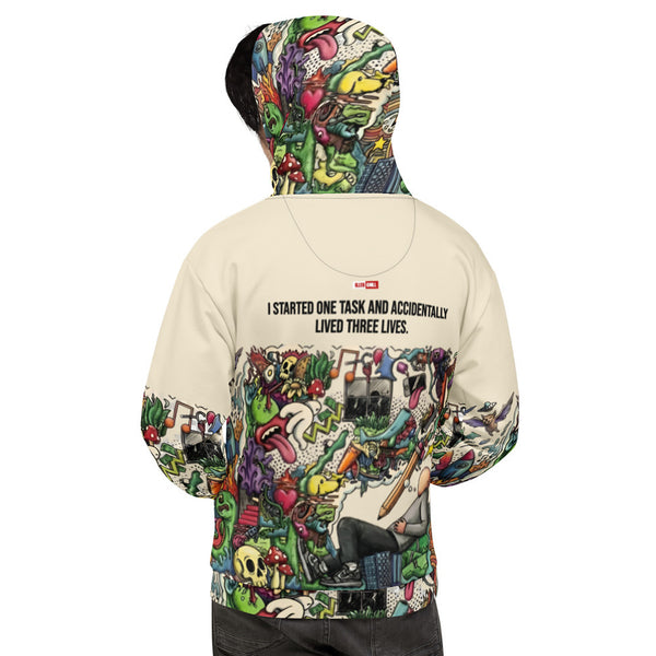 ILLTOCHILL ADHD awareness Attention Deficit Hyperactivity Disorder heavyweight Unisex Hoodie – Men's Back (Black)