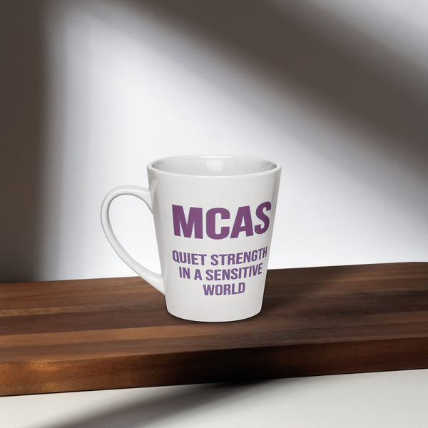 ILLTOCHILL MCAS awareness Mast cell activation syndrome gift Latte mug – Lifestyle 2 Left