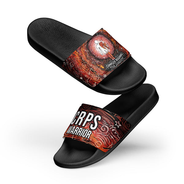 ILLTOCHILL CRPS Awareness Men's Slides – Flat 5 Front (Crps Awareness Men's Slides)