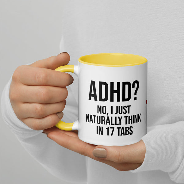 ILLTOCHILL Adhd Attention deficit awareness gift Mug with Color Inside – Lifestyle 4 Left