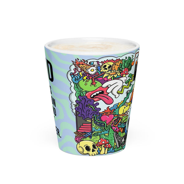 ILLTOCHILL Adhd Attention deficit awareness gift Latte mug – Flat 2 Front