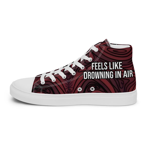 ILLTOCHILL Anxiety awareness gift Men’s high top canvas shoes – Flat 2 Right Inside