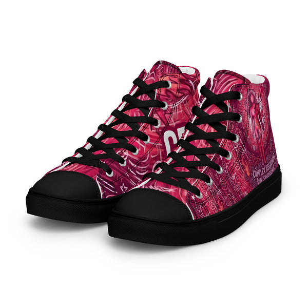 ILLTOCHILL CRPS Awareness Women's High Top Shoes – Flat Left Front (Crps Awareness Women's High Top Shoes)