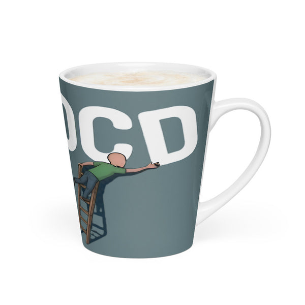 ILLTOCHILL OCD awareness Obsessive-Compulsive Disorder gift Latte mug – Flat 2 Right