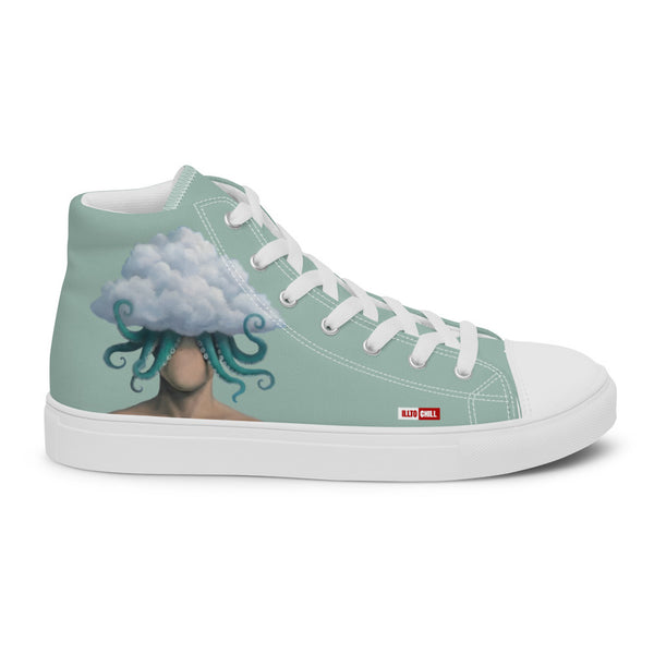 ILLTOCHILL OCD awareness Obsessive-Compulsive Disorder gift Men’s high top canvas shoes – Flat 2 Right Outside