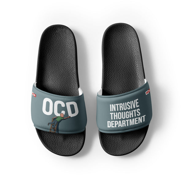 ILLTOCHILL OCD Awareness Men's Slides – Flat Front 2 (Ocd Awareness Men's Slides)