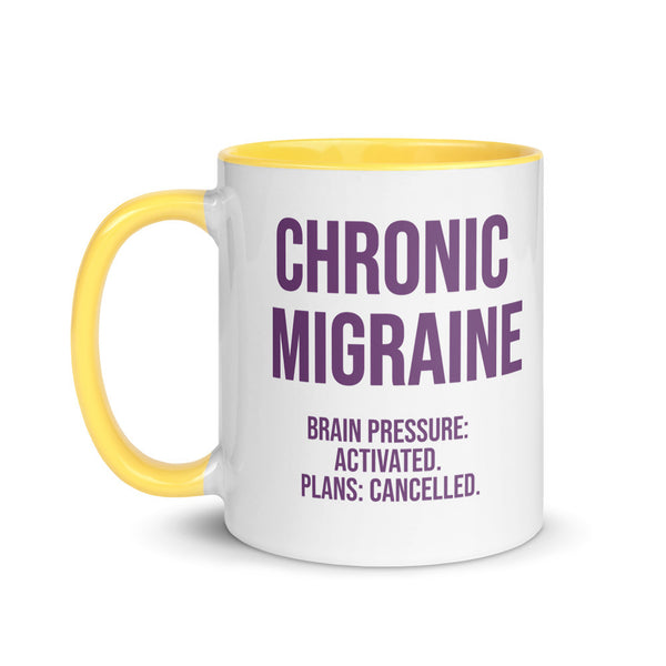 ILLTOCHILL Chronic Migraine awareness gift Mug with Color Inside – Flat Left