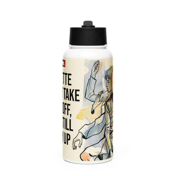 ILLTOCHILL Tourette syndrome awareness TS gift Stainless steel water bottle with a straw lid – Flat Front