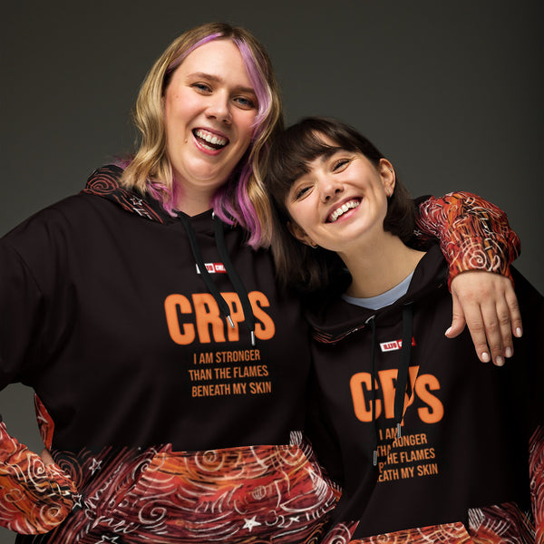 ILLTOCHILL CRPS Awareness gift heavyweight Unisex Hoodie – Couples Front (Black)