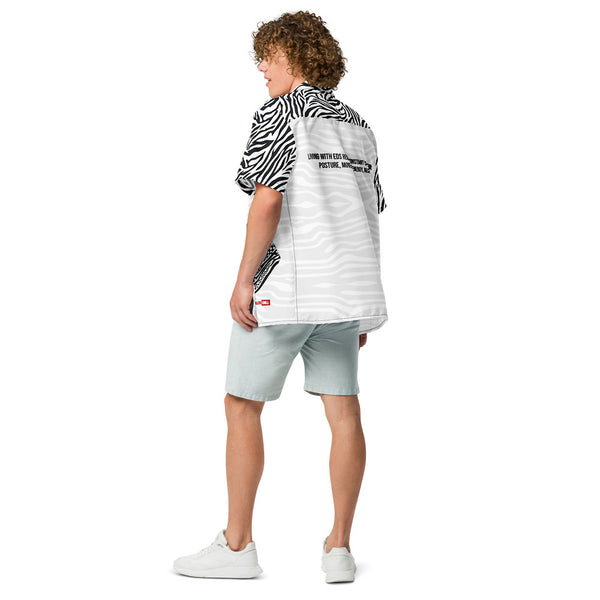 ILLTOCHILL EDS ehler danlos syndrome awareness Unisex button shirt – Men's Back (Black)