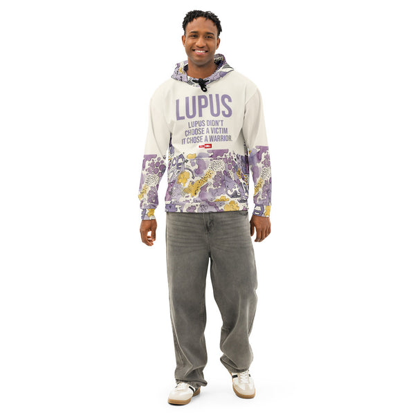 ILLTOCHILL Lupus awareness gift cotton hoodie – Men's Front (Black)